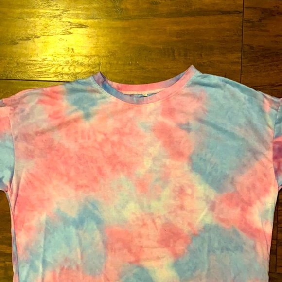 Shein Oversized Drop Shoulder Tie Dye Tee Shirt - Picture 2 of 4